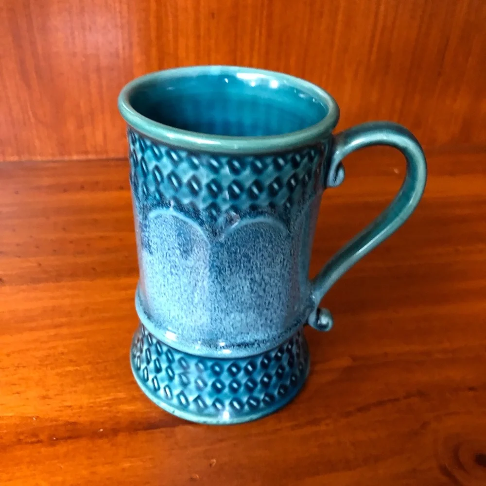 UNUSUAL MAJOLICA NORLEANS VTG AES JAPAN CERAMIC MEDIEVAL CASTLE KEEP TEA POT/MUG - Picture 10 of 13